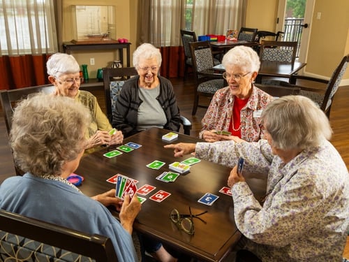 Generic Women Playing Cards Activities smiling